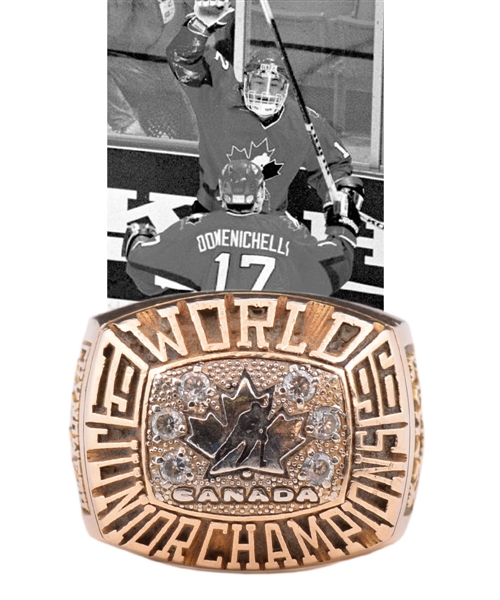 Ed Chynoweths 1996 World Junior Championships Team Canada 10K Gold Ring from Family with LOA - Won Gold Medal!
