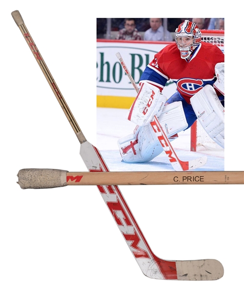 Carey Price 2012-13 Montreal Canadiens Signed CCM Game-Used Stick with COA - Photo-Matched!