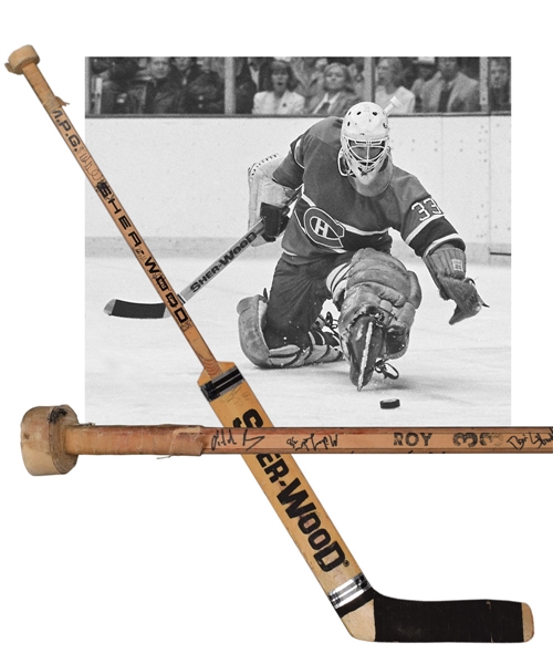 Patrick Roys 1985-86 Montreal Canadiens Sher-Wood Team-Signed Game-Used Rookie Season Stick - Stanley Cup Championship Season! - Conn Smythe Trophy Winner!