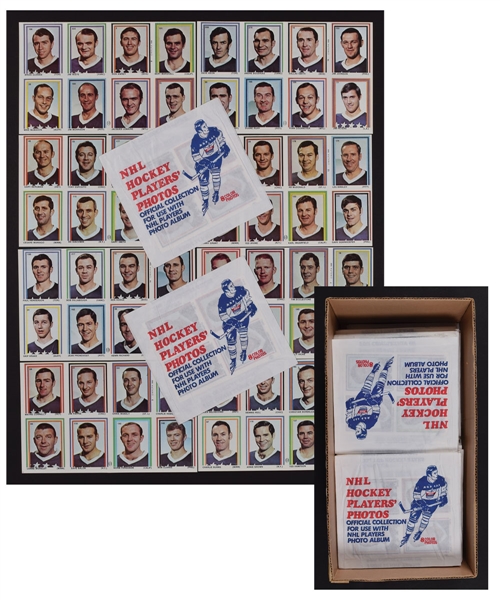 1970-71 Eddie Sargent Hockey Stamps Unopened Packs (246) in Factory Box Including Orr, Beliveau and Other Stars