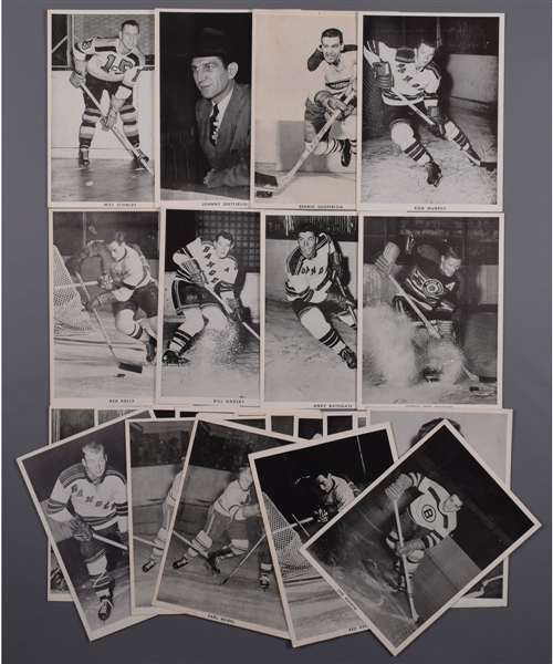 Blueline Magazine 1950s Premium Hockey Picture Collection of 25