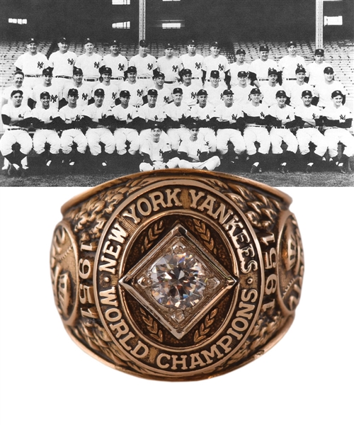 New York Yankees 1951 World Series Championship 14K Gold Salesmans Sample Ring