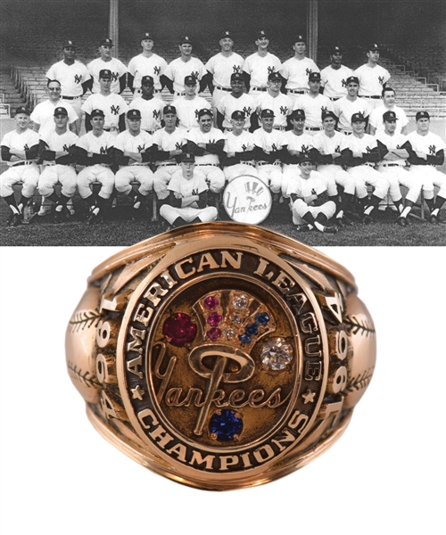 New York Yankees 1964 American League Championship 14K Gold Salesmans Sample Ring