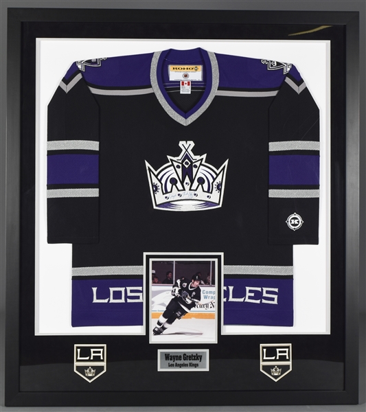 Wayne Gretzky Signed Los Angeles Kings Framed Jersey Display with JSA LOA (47” x 42”)