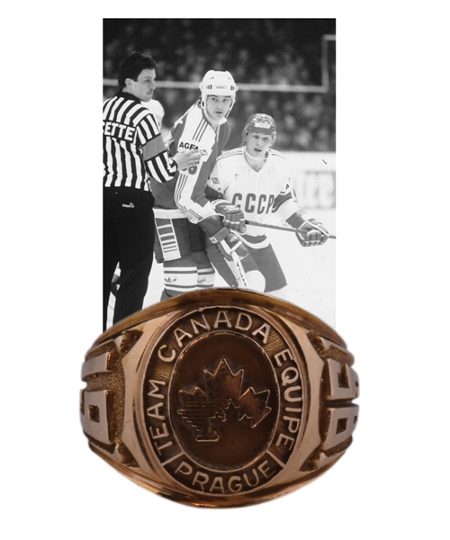 Team Canada 1985 World Hockey Championships 10K Gold Ring - Lemieux! - Yzerman!