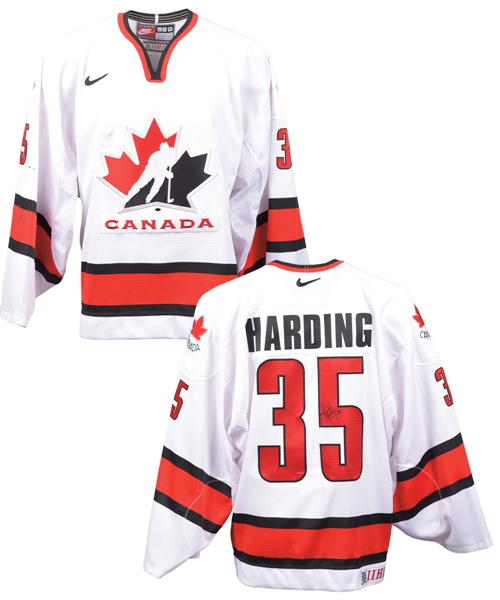 Josh Hardings 2004 IIHF World Junior Championships Team Canada Signed Game-Worn Jersey