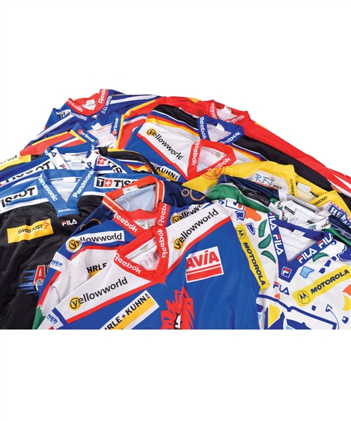 Chris Belangers 1990s/2000s European Game-Worn Jersey Collection of 16