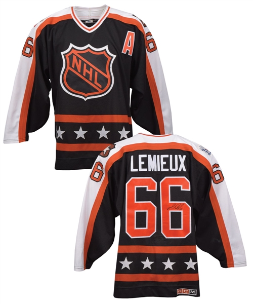 Mario Lemieux 1989 NHL All-Star Game Autographed Vintage Pro Jersey