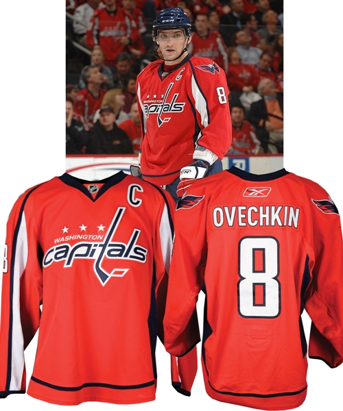 Alexander Ovechkins 2009-10 Washington Capitals Game-Worn Captains Jersey with LOA - 50 Goal Season! - Photo-Matched!