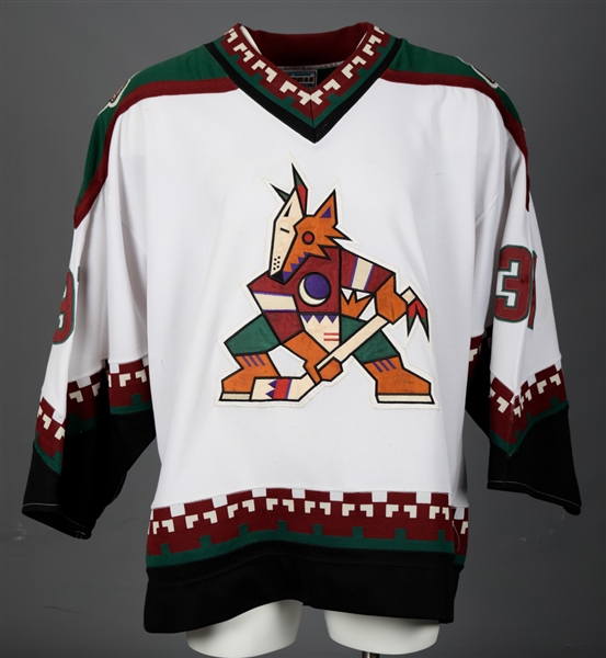 Scott Langkows 1998-99 Phoenix Coyotes Game-Worn Jersey with Team LOA