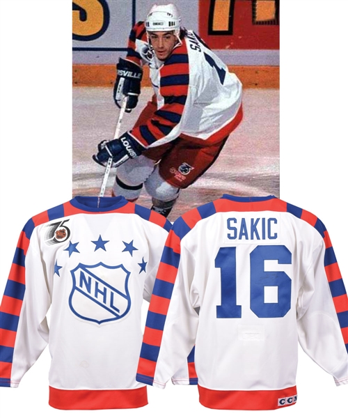 Joe Sakics 1992 NHL All-Star Game Wales Conference Signed Game-Worn Jersey