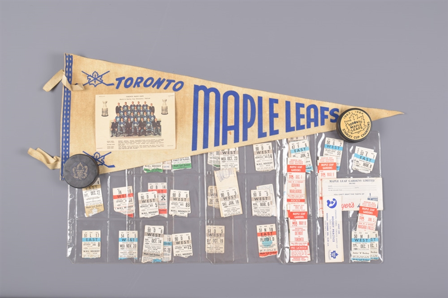 Massive 1960s/1990s Toronto Maple Leafs Collection with Ticket Stubs, Framed Displays, Autographs and More!