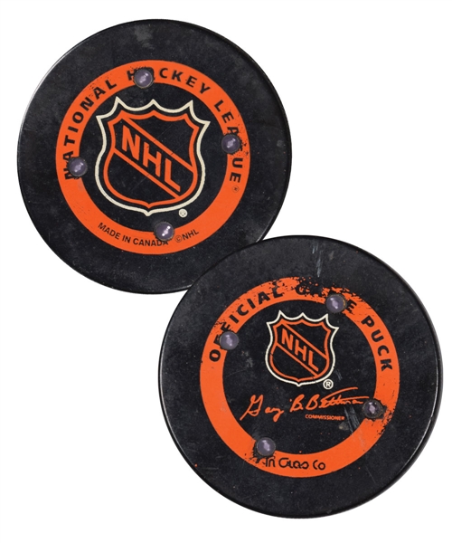 Mid-1990s FoxTrax Game-Used NHL Puck