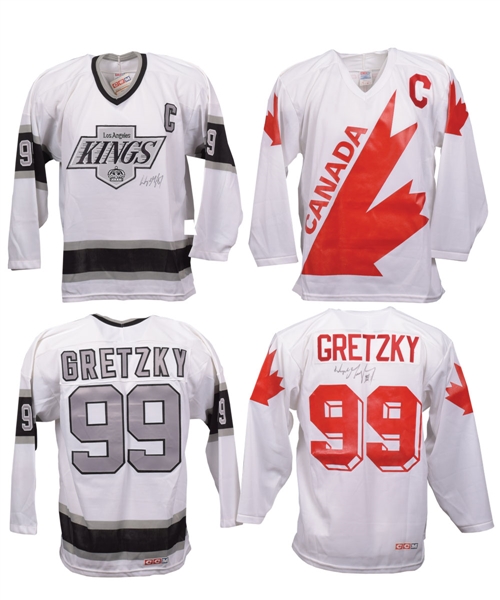 Wayne Gretzky Signed Los Angeles Kings and "Canada Cup" Team Canada Jerseys with JSA LOAs