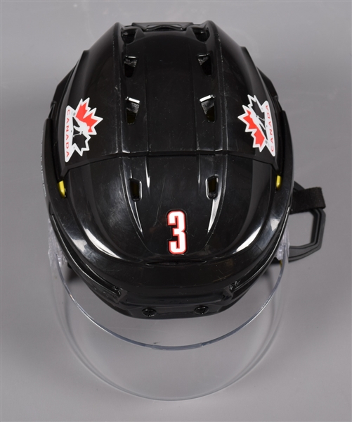 Noah Juulsens 2017 IIHF World Junior Championships Team Canada Game-Worn Helmet with Hockey Canada COA