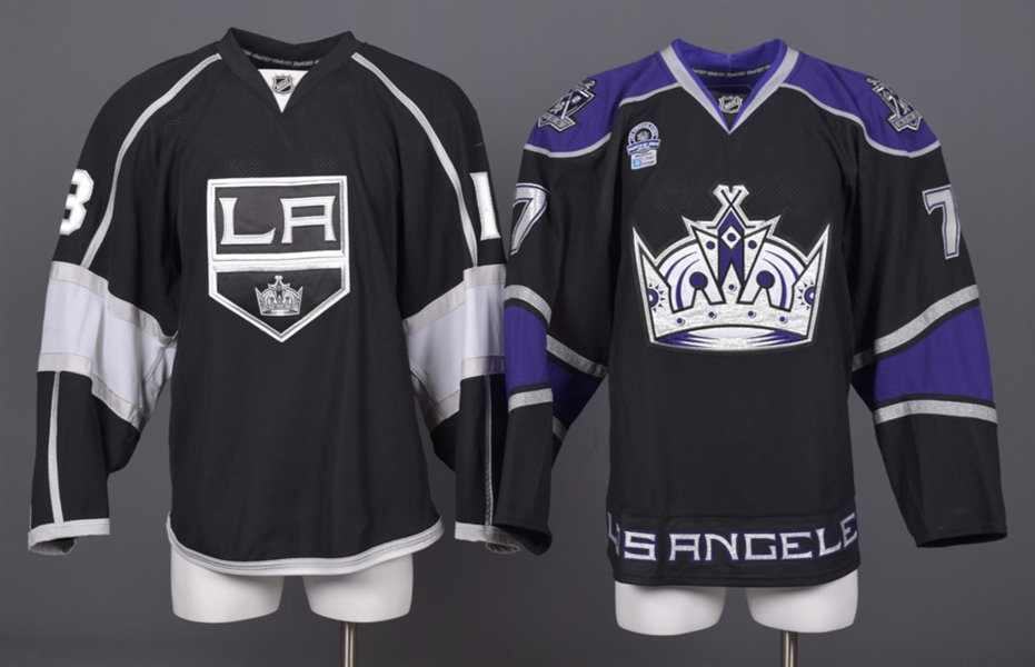 John Zeilers 2008-09 Third and Rob Scuderis 2009-10 Warm-Up "Month of Hope" Los Angeles Kings Game-Worn Jerseys with Team COAs