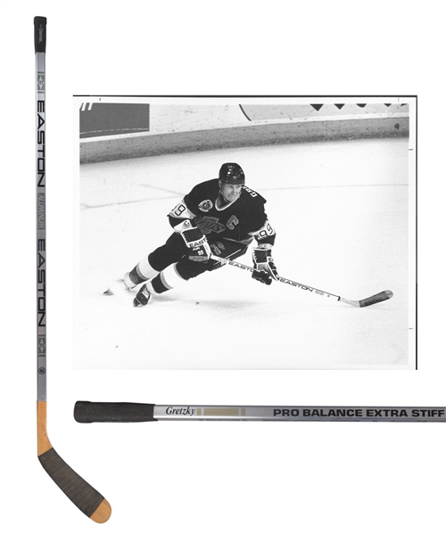 Wayne Gretzkys 1992-93 Los Angeles Kings Easton Aluminum Game-Used Playoffs Stick
