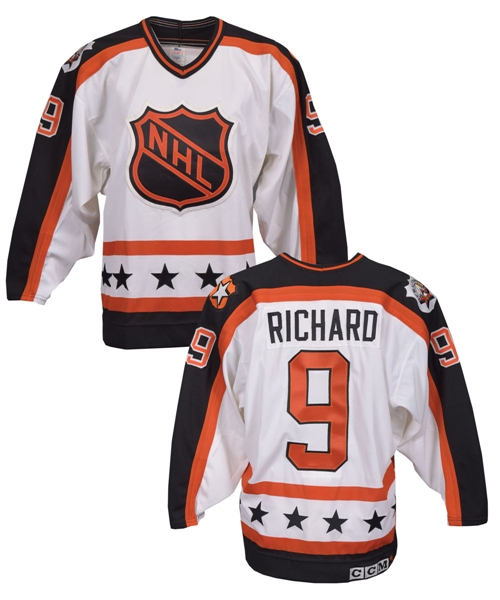 Maurice Richards 1990 NHL All-Star Game Wales Conference Honorary Captain Event-Worn Jersey with Family LOA