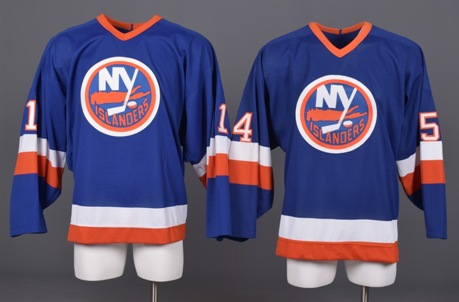 Neal Coulters and Marty Wakelyns Late-1980s New York Islanders Game-Issued Jerseys