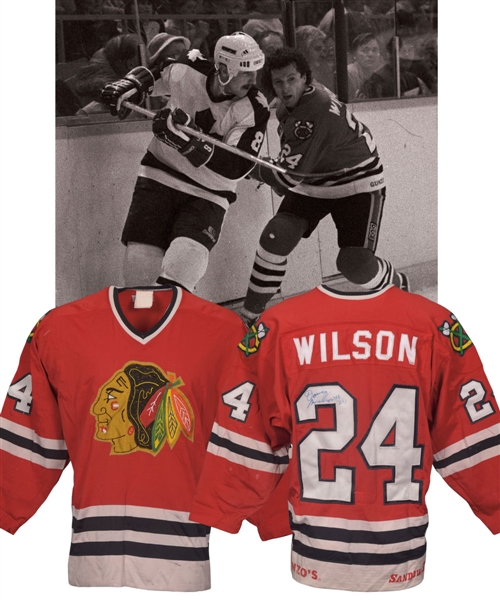 Doug Wilsons 1982-83 Chicago Black Hawks Signed Game-Worn Jersey