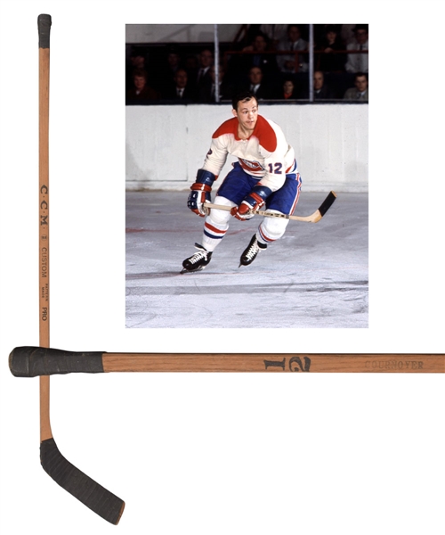 Yvan Cournoyers Mid-1960s Montreal Canadiens CCM Game-Used Rookie-Era Stick