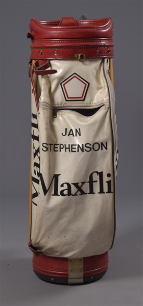 Jan Stephensons LPGA Tour Maxfli Golf Bag with Her Signed Letter