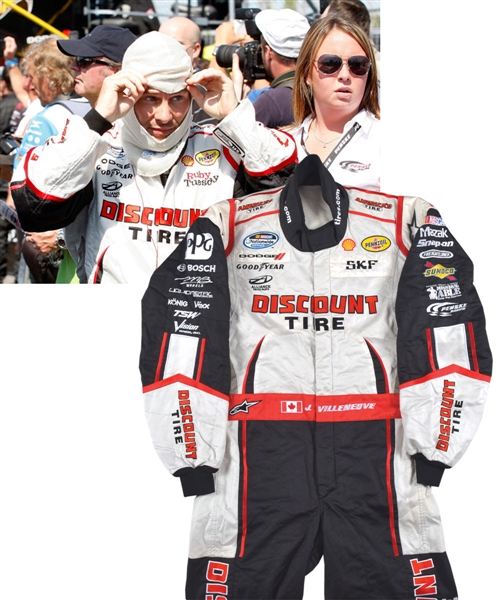 Jacques Villeneuve’s 2011/2012 NASCAR Penske Racing Race-Worn Suit with His Signed LOA