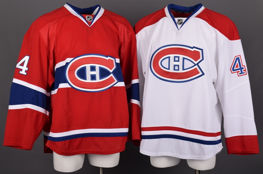 Daultan Leveilles 2012-13 Montreal Canadiens Game-Issued Home and Away Jerseys with Team LOAs