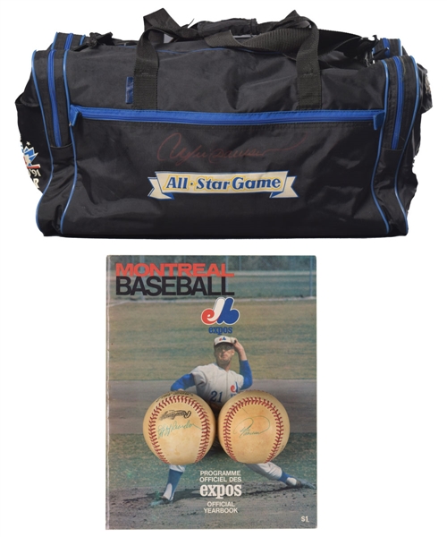Montreal Expos Memorabilia Collection with 1969 Yearbook and Pocket Schedule, Reardon and Dawson Signed Official NL Baseballs, Dawsons Signed 1991 All-Star Game Bag and More!