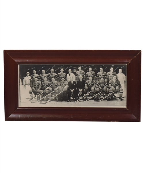 Montreal Canadiens 1943-44 Stanley Cup Champions Framed Panoramic Team Photo
