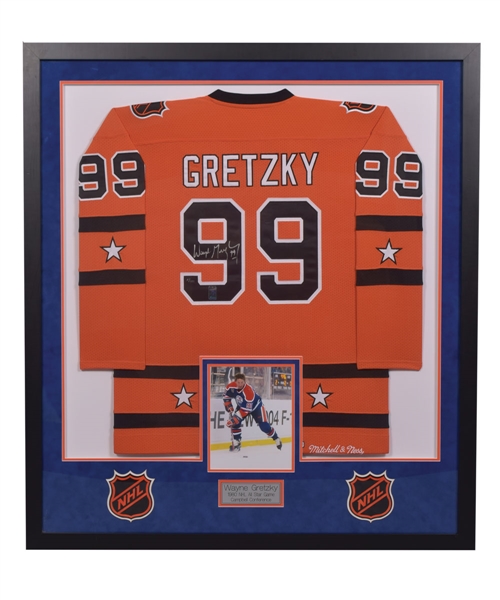 Wayne Gretzky Signed 1980 NHL All-Star Game Limited-Edition Jersey #5/299 Framed Display with WGA COA