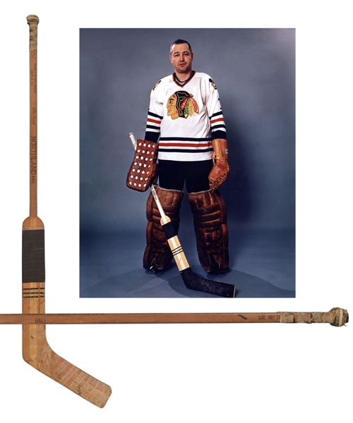 Glenn Halls Mid-to-Late-1960s Chicago Black Hawks Northland Game-Used Stick 
