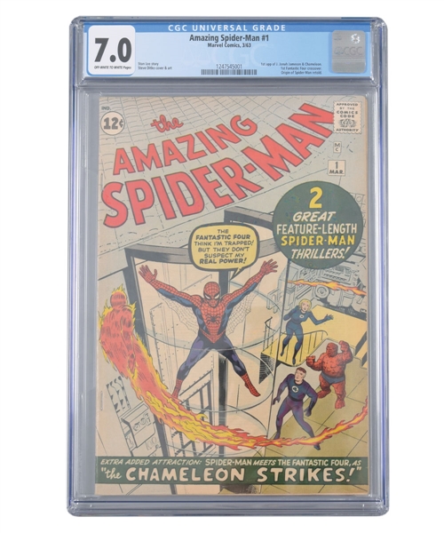 The Amazing Spider-Man #1 CGC Universal Graded 7.0 F/VF Off-White to White Pages