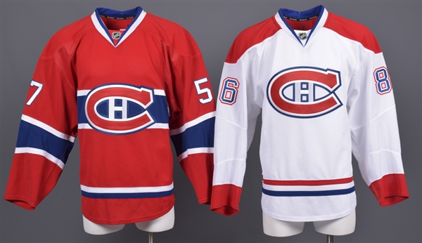 Joe Stejskal’s and Zack Fitzgerald’s 2011-12 Montreal Canadiens Game-Issued Home and Away Jerseys with Team LOAs