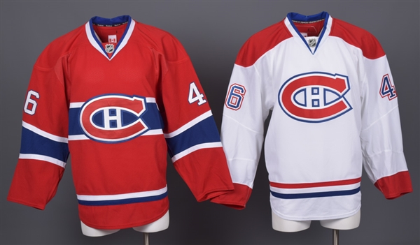 Mac Bennett’s 2014-15 Montreal Canadiens Game-Issued Home and Away Jerseys with Team LOAs