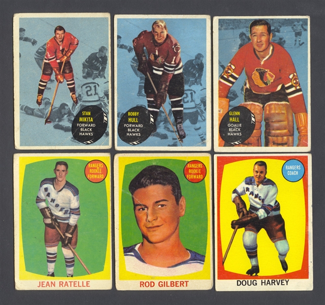 1961-62 and 1962-63 Topps Hockey Complete 66-Card Sets