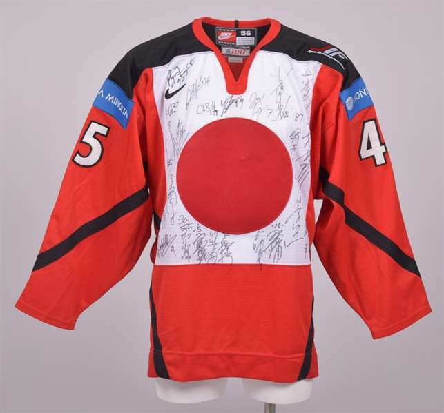 Late-1990s Japan National Hockey Team Team-Signed Jersey with LOA