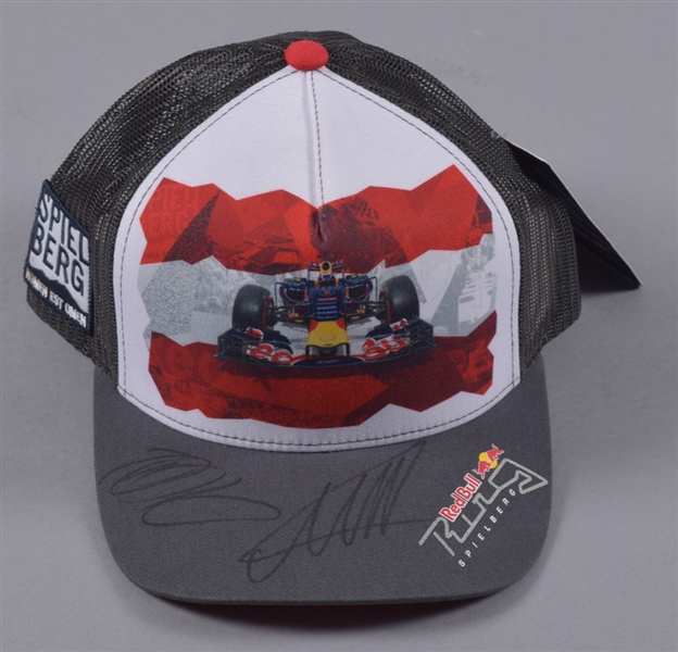 Max Verstappen Formula One Signed Red Bull Racing Photo and Dual-Signed Verstappen/Ricciardo Red Bull Cap