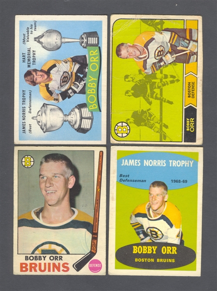 Bobby Orr 1968-75 O-Pee-Chee Hockey Card Collection of 12