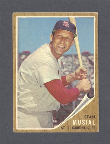 Stan Musial 1952 Bowman and 1962 Topps Baseball Cards