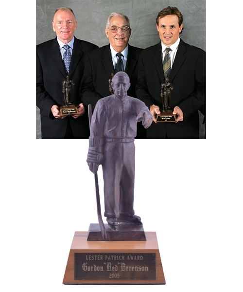 Gordon "Red" Berensons 2006 Lester Patrick Award Trophy with His Signed LOA
