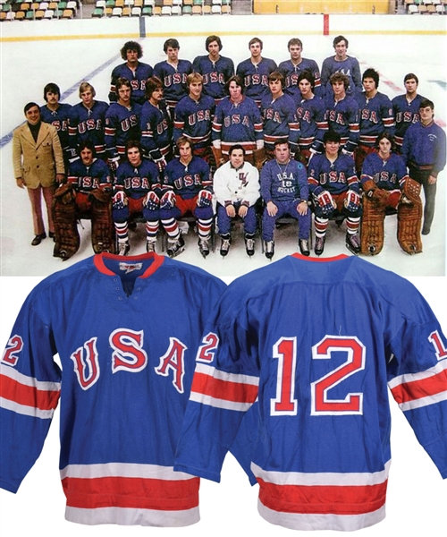 Team USA 1974-75 National Team IIHF World Championships Game-Worn Durene Jersey