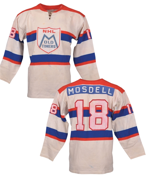 Ken Mosdells Late-1960s NHL Old Timers Game-Worn Wool Jersey