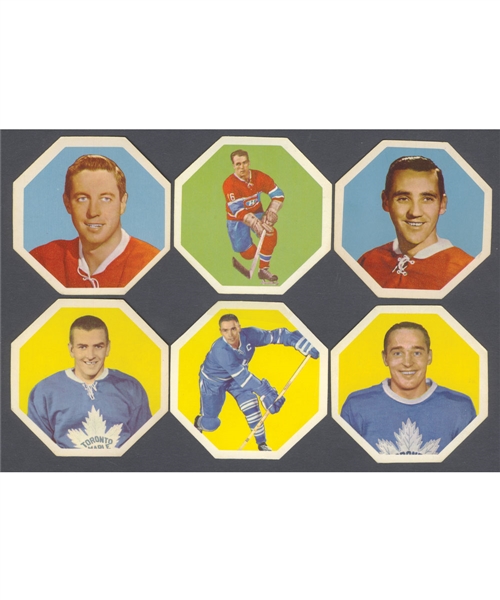 1961-62 York Peanut Butter Hockey (Yellow Back) Complete 42-Card Set