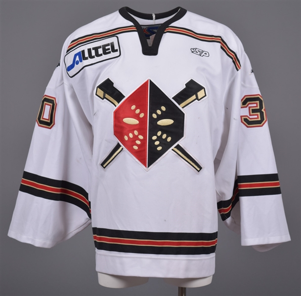 Mike Valleys 2002-03 ECHL Wheeling Nailers Game-Worn Jersey with LOA