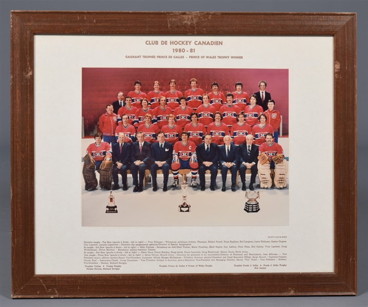 Montreal Canadiens 1970s and 1980s Official Team Photo Collection of 6