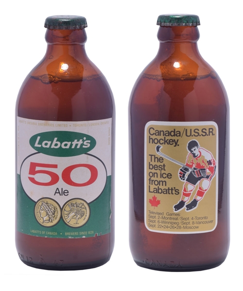 Scarce 1972 Canada-Russia Series Labatts 50 Ale 12 Ozs. Unopened Beer Bottle