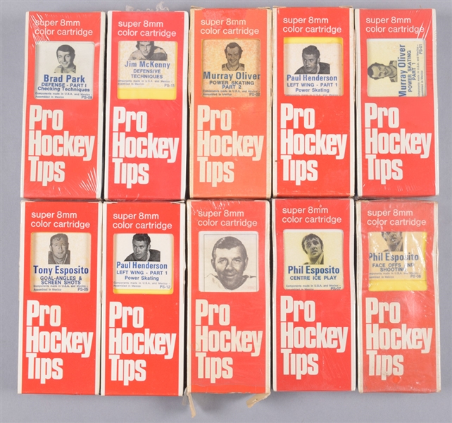 Early-1970s Pro Hockey Tips Super 8mm Film Cartridge and Viewer Collection of 11, NHLPA Thermos and Lunchboxes Plus 1970s Park and Tony O Puzzles