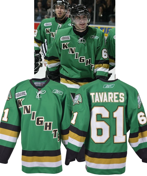 John Tavares 2008-09 London Knights Game-Worn Jersey - OHL All-Time Career Goals Record-Breaking Season! - Photo-Matched!