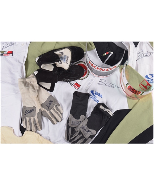 Jacques Villeneuves 1999-2003 Lucky Strike BAR Honda F1 Team Race-Worn/Team-Issued Item Collection of 11 with His Signed LOA - Most Items Signed!